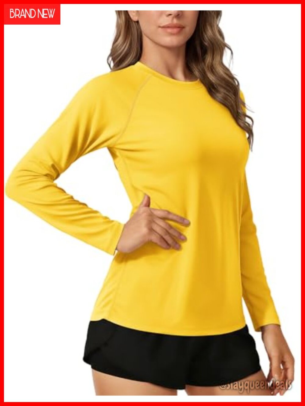 Women's Long Sleeve Sun Shirt UPF 50+ Quick Dry Workout Swim Top
